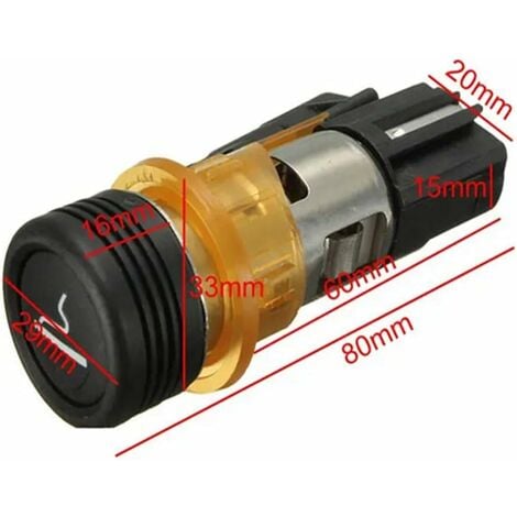 Allume-Cigare De Voiture Et Boîtier Cig Compatible avec Peugeot 206 308 406 607