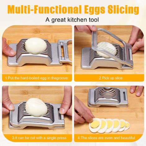 Trancheuse D'œufs Avec Fil D'acier Inoxydable, Coupe-œufs