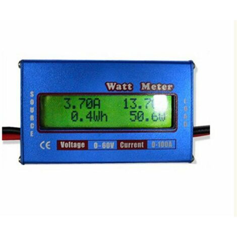150A/200A Flugzeug-Leistungsmesser Solar-Tester 4,8-60V – LCD Mit Hintergrundbeleuchtung, 0,1A Schritte
