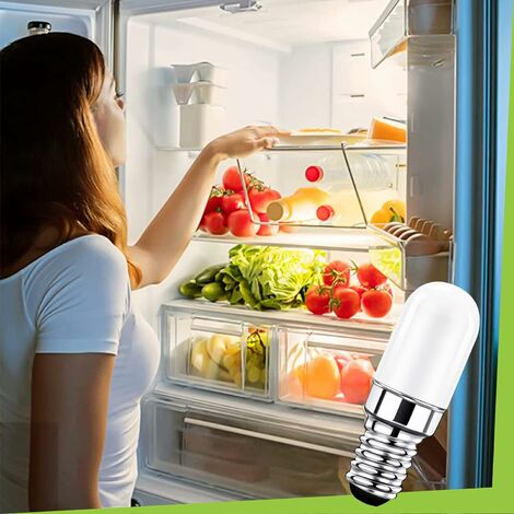 Ampoule LED E14 pour Réfrigérateur, 1.5W équivalent à 15W, Blanc Chaud  3000K, Ampoule pour Frigo