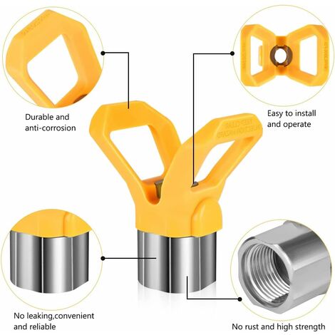 6 pièces Buse Airless,Buse Pistolet Airless pour Pistolet à Peinture Haute Pression (Tapez 413,415,417,419,423,425)