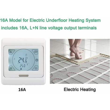 Thermostat Chauffage au Sol Electrique Programmable 16A avec Sonde