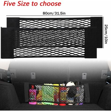 [2 Pack] Filet Coffre Voiture, Filet de Rangement de Coffre, Grande Taille 80 x 25 cm, Bouteilles, épicerie, Rangement Ajouter sur Les organisateurs pour Le Camion de Voiture