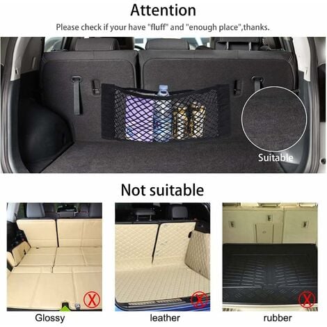 [2 Pack] Filet Coffre Voiture, Filet de Rangement de Coffre, Grande Taille 80 x 25 cm, Bouteilles, épicerie, Rangement Ajouter sur Les organisateurs pour Le Camion de Voiture