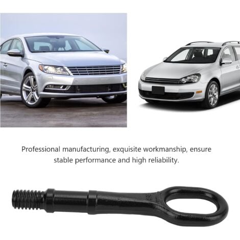 Vis de Crochet de Remorquage, Crochet de Remorquage de Voiture en Métal Crochet de Remorquage Robuste Anneau de Remorque pour Pare-chocs 1T0 805 615 A ​​Remplacement pour CC pour Eos pour R32 Rabbit N
