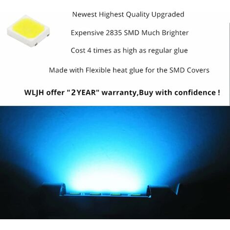 Ampoules LED GLL C5W 31mm - 8SMD 200 Lumens 6500K - Pour Intérieur Voiture Et Plaque Immatriculation