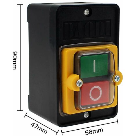 AC220V / 380V 10A Interrupteur à bouton-poussoir pour machines textiles mécaniques - 2 pièces