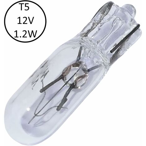 Ampoules T5 12V 1,2W - Lot De 20 Pour éclairage Tableau De Bord Et Compteurs - 13