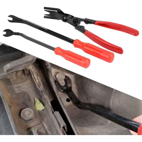 Kit De 3 Pinces De Retrait Garniture Porte - Extracteur Rivets Clips Avec Poignée Isolée Et Nez Large