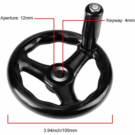 ZVD-Roue à Main, Volant à Main, Volant Manivelle, Hand Wheel Volant Pour Fraiseuse 3 Rayons Volantroue A Main Pour Fraiseuse Volant 12 X 100 Mm Avec Poignee Tournante Pour Fraiseuse Tours Meuleus 88867222 ZVD-Roue à Main, Volant à Main, Volant Manivelle, Hand Wheel Volant Pour Fraiseuse 3 Rayons Volantroue A Main Pour Fraiseuse Volant 12 X 100 Mm Avec Poignee Tournante Pour Fraiseuse Tours Meuleus 88867222