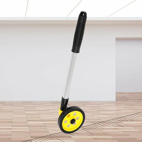Roue de Mesure de Distance avec Poignée Pliable, 9999,9m, Grand Diamètre 32cm, avec Sac de Rangement pour Arpenteur