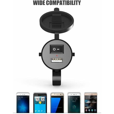 Chargeur USB 12V étanche Pour Moto - Compatible Téléphones, Tablettes Et Plus