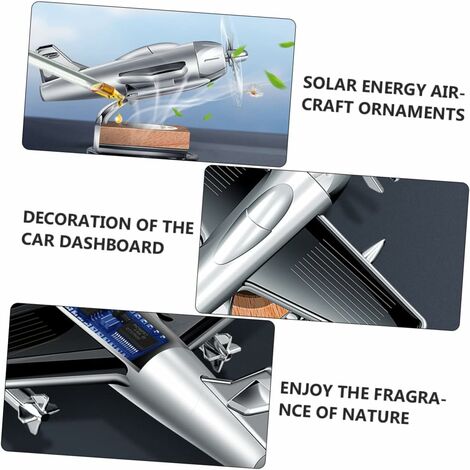  Désodorisant de Voiture, Énergie Solaire Avion Hélice Rotation  Aromatherapy modèle d'avion Purificateur d'air Huile Essentielle Diffuseur  (Rouge)