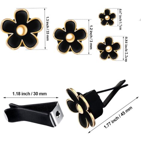 Clips Désodorisants Voiture Forme Marguerite - Lot De 6 Blanc - Pour Diffuseur D'air - Accessoire Intérieur