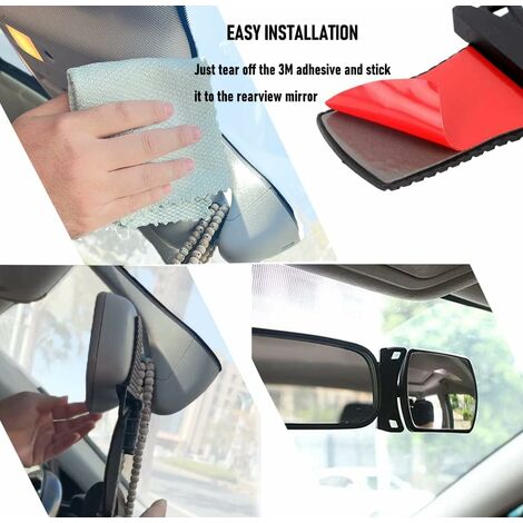 Miroir Voiture Bébé 360° – Incassable, Réglable – Pour Surveiller Bébé Sur Siège Arrière – Installation Facile