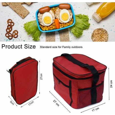 Grand Sac Isotherme Glacière Country Club - Pour Pique-nique, Lunch, Camping, Enfants Et Adultes, Pliable, Multicolore