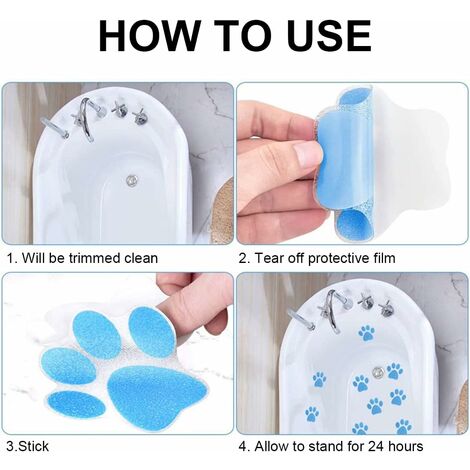 Lot De 24 Autocollants Antidérapants Transparents Pour Baignoire, Autocollants De Douche Ronds Antiderapants Pour Sol Escaliers 96844004