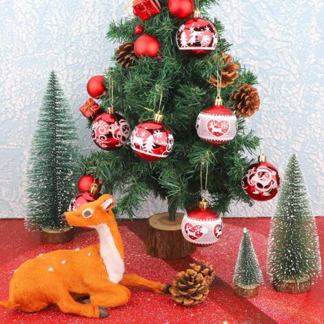 9 Pièces Boules De Noël,60mm Décorations De Boule De Noël Décor Pour