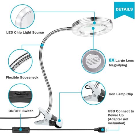 Lampe D'ambiance LED Cristal Magique - USB - Argentée - Veilleuse Enfant