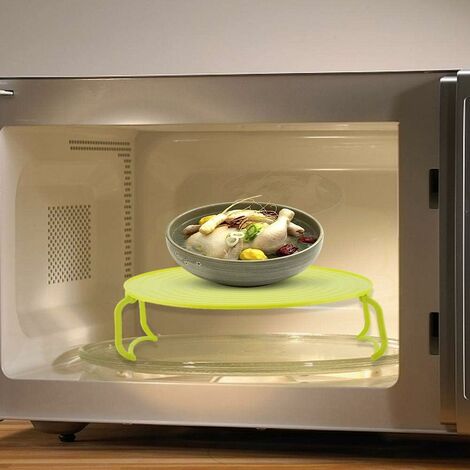 Plateau Support Pour Micro-ondes Avec Poignées - Évite Les Déversements Et Brûlures - Lavable Au Lave-vaisselle - 3