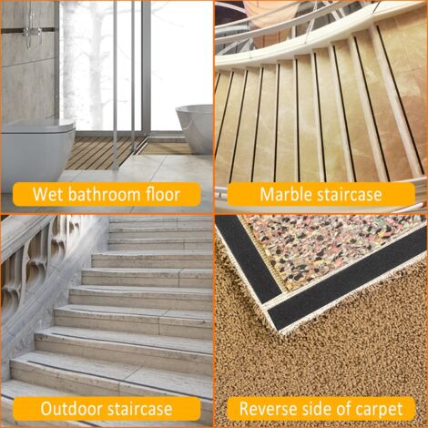 Ruban Antidérapant Adhésif, 15M25MM Ruban Antidérapant pour Escalier Adopte la Conception Auto-adhésive, Ruban Adhésif Antidérapant PVC pour toutes Sortes d'escaliers et Bande Antidérapante Adhésive