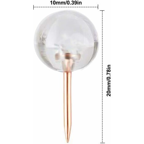 Punaises Transparentes 100pcs Punaises Tableau Liège Monde Punaises Decoratives Voyage Epingle Couture Punaises Murales Pour Les Cartes Notes Post It Bureau Or Rose 78918624