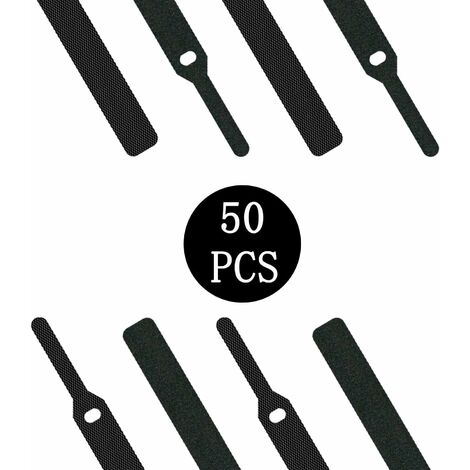 Lot De 100 Attaches De Câble Réutilisables En Nylon - Noires, 150mm, Réglables - 8