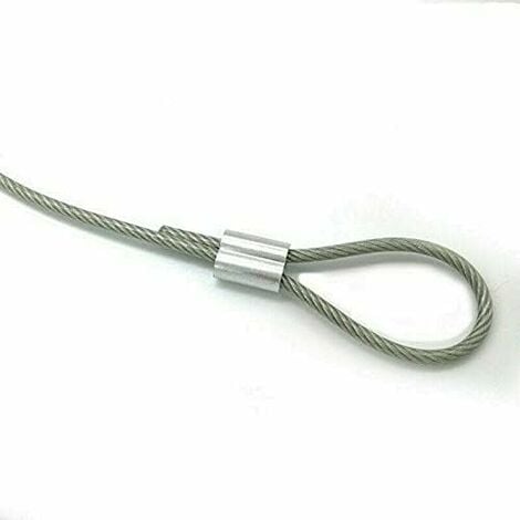 20x Manchons à sertir en aluminium avec double embouts 4.0 mm  Ferrules en aluminium, clip à sertir, manchons de presse, manchons à sertir, connecteurs pour câbles métalliques