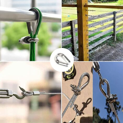 De Coudre Acier Inoxydable 50 Cosses Câble Métallique M4 | Acier Inoxydable | Pour Construction Navale Et Industrie Accessoire Gréement Acier Inoxydable