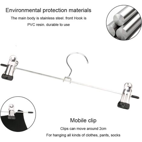WEIDMAX Cintres pour Pantalon Cintres pour Jupe en Chrome Solide avec