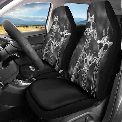 Housse de protection de siège de voiture de sport, ensemble complet, tissu  Jacquard + Polyester, noir solide, convient à la plupart des voitures,  camions, SUV ou fourgonnettes