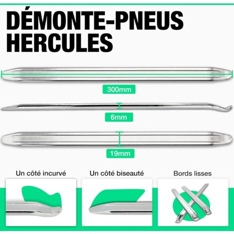 Démonte-pneus 30cm en Métal - Levier Super Force avec Double extrémités Ergonomiques - Démonte-Pneu pour Trottinette Vélo, Moto, Voiture, Scooter