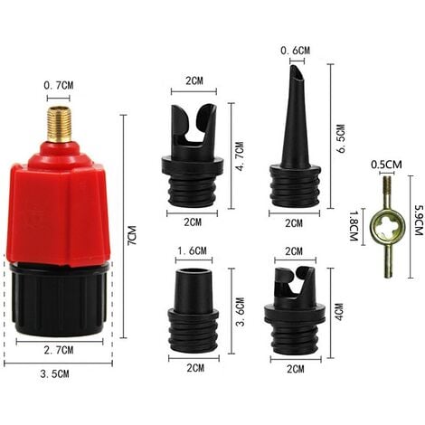 Adaptateur Pompe Kayak Embout de Gonflage Accessoire de CompresseuMATERIEL  de Gonfleur pour Sup Paddle Gonflable Bateau