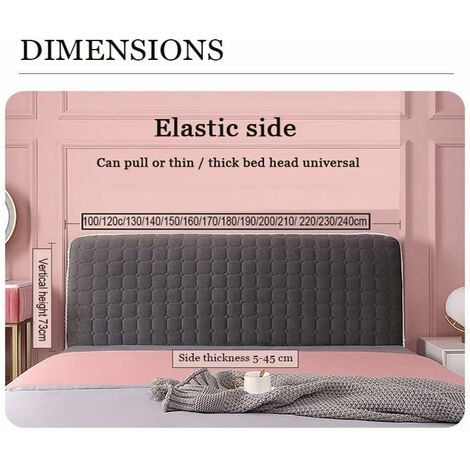 Housse Tête De Lit 160 Cm, Protecteur Housse Tête De Lit Avec Côté