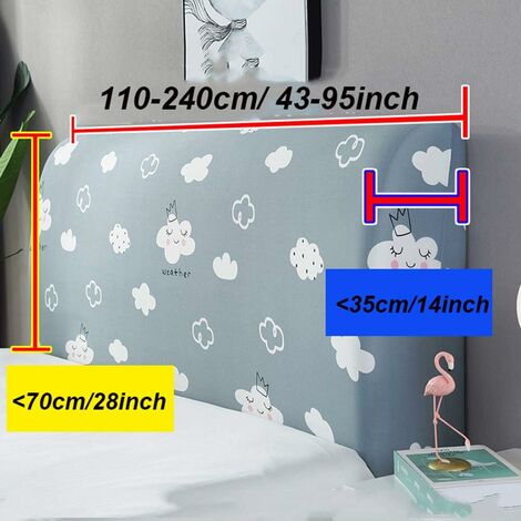 Housse Tête De Lit Extensible En Jacquard - Protection Anti-Poussière, Crème, 160cm