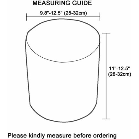 Housse De Pouf Extensible Rond/Carré | Tissu Doux Maille Polyester-Élasthanne | Protection Anti-Poussière Et Taches | Taille 33x30cm