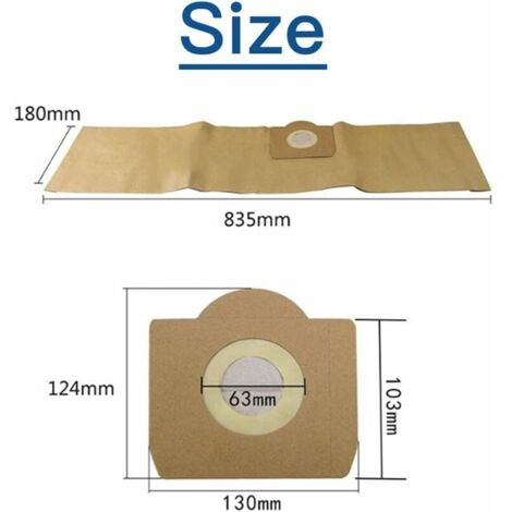 Lot De 5 Sacs à Poussière Pour Aspirateurs Karcher NT 40/1, NT 50/1 Tact - Réf 2.889-155.0