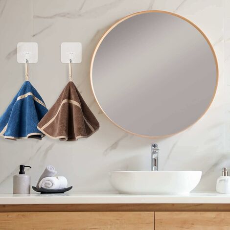 2 Essuie-mains à Suspendre Salle De Bain - Polaire Corail Absorbant - 28x25 Cm - Bleu