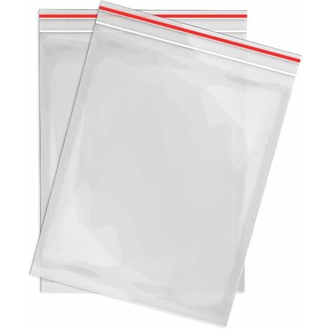 Sachet Plastique Transparent 100x150mm Pochon Lot de 100 sachets à  Fermeture Sachet Zip Sac Plastique I