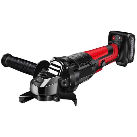 Meuleuse Sans Fil Brushless 125mm, 3 Vitesses, 0–12000rpm, Poignée Latérale, Design Ergonomique - Bricolage