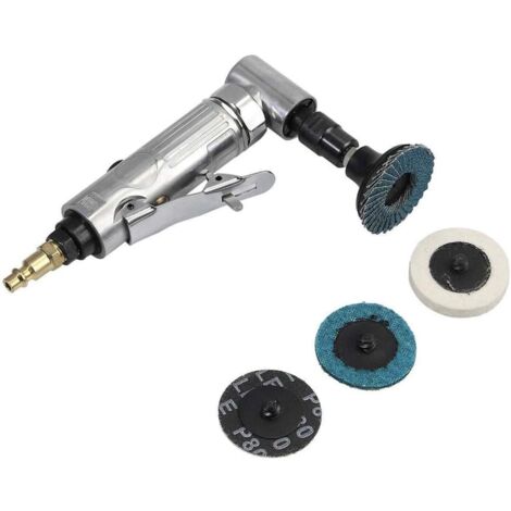Meuleuse à Air, 90 Degrés 1/4 `` MBSP Meuleuse à Matrice Pneumatique Ponceuse D'angle Polissage Meuleuse à Compresseur D'air Professionnel Meuleuse Avec Disque De Meulage 2 Pouces