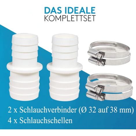 Kit De 2 Raccords Pour Réservoir D'eau 3/4" - Laiton, Avec Embout Tuyau Et Colliers