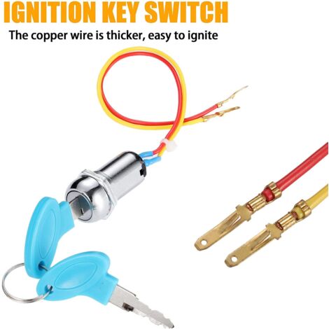 Interrupteur à Clé De Contact 5 Fils JK425 Avec 2 Clés – Démarrage Moteur 178F/186F Refroidi Par Air