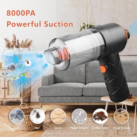 Aspirateur À Main Sans Fil, 8000Pa Puissant Aspirateur Électrique Pour Animaux De Compagnie 120W