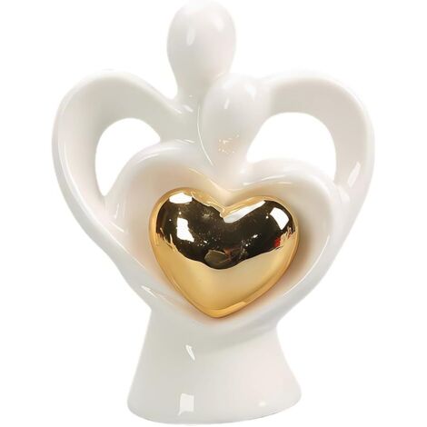 Mini Sculptures de Couple, Statue de Couple Abstraite, Cadeaux romantiques pour la Saint-Valentin, Un Anniversaire (1/4)