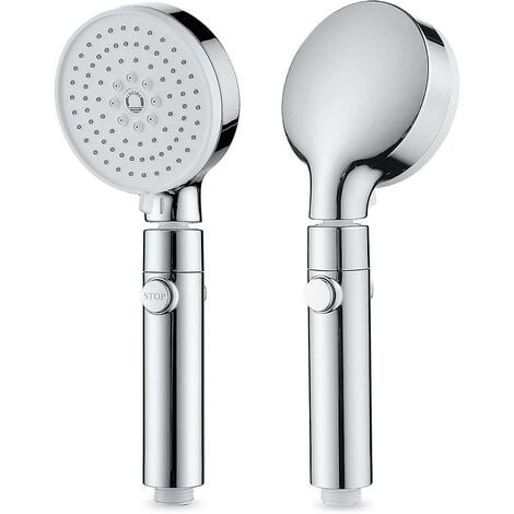 Pommeau de Douche Haute Pression,Pommeau de Douche 3 Jets,Pommeau de Douche Anti Calcaire,Douchette avec Interrupteur,Pommeau de Douche Economie d'eau,Douchette Douche Salle de Bain Universel