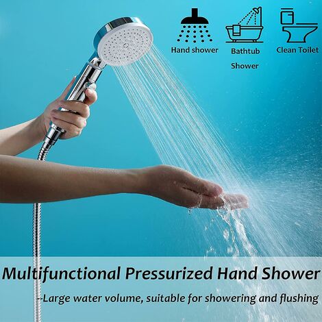 Pommeau de Douche Haute Pression,Pommeau de Douche 3 Jets,Pommeau de Douche Anti Calcaire,Douchette avec Interrupteur,Pommeau de Douche Economie d'eau,Douchette Douche Salle de Bain Universel