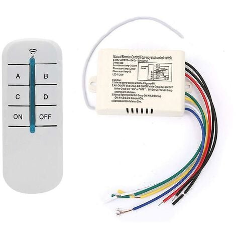 Interrupteur de Télécommande Sans Fil CA 30A pour Une Contrôler Quatre –  Magasin d'interrupteurs sans fil