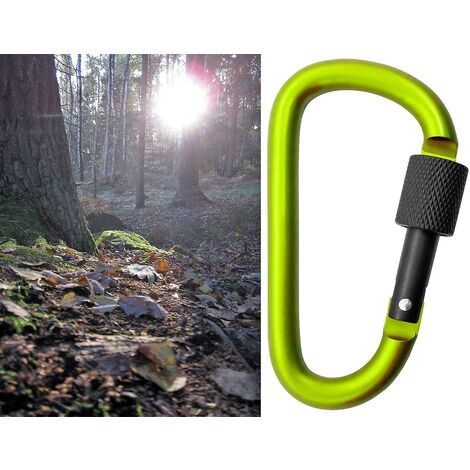 Lot De 2 Mousquetons à Vis En Aluminium 7075 - Capacité 1200kg, Diamètre 12mm, 81x47mm, Pour Hamac, Yoga, Camping, Sac à Dos