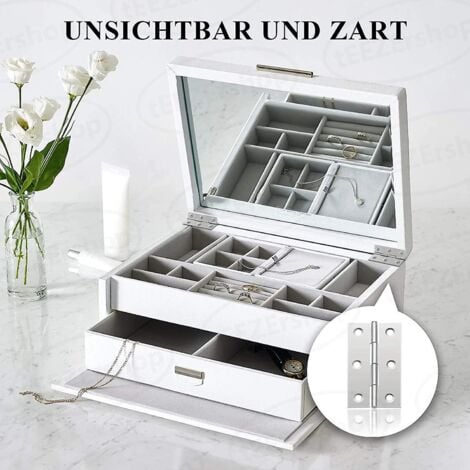 BTSKY Lot De 6 Douilles De Tringle De Placard En Acier Inoxydable De 3 Cm De Diametre Avec Vis Bride En Forme De U Support Mural Pour Placard Armoire Rideau De Douche Blanc